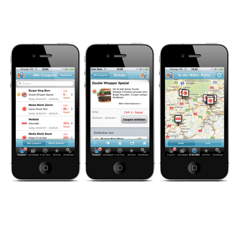 «Mobile Coupon»-iPhone-App Screenshots
